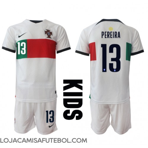 Camisa de Futebol Portugal Danilo Pereira #13 Equipamento Secundário Infantil Mundo 2022 Manga Curta (+ Calças curtas)